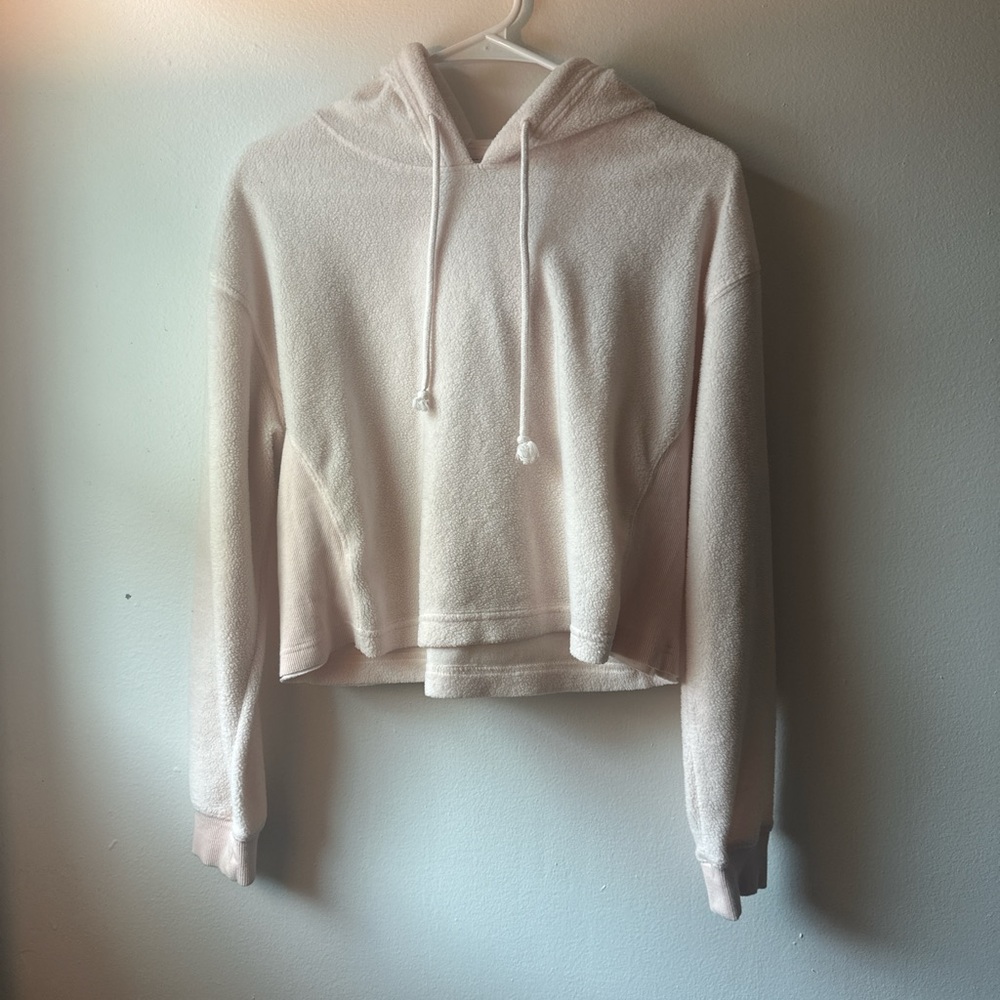 LA hearts pink crop hoodie